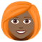 Woman- Medium-Dark Skin Tone- Red Hair emoji on Emojione